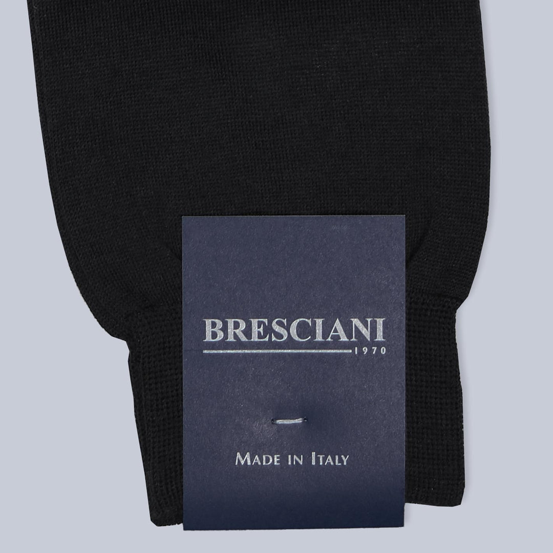 Black Wool Blend Ankle Length Socks