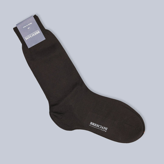 Brown Wool Blend Ankle Length Socks