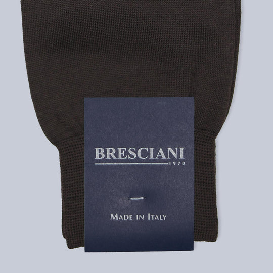 Brown Wool Blend Ankle Length Socks