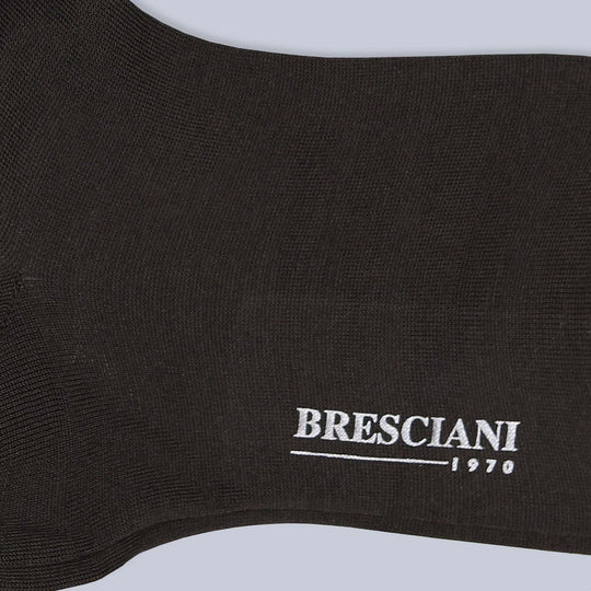 Brown Wool Blend Ankle Length Socks