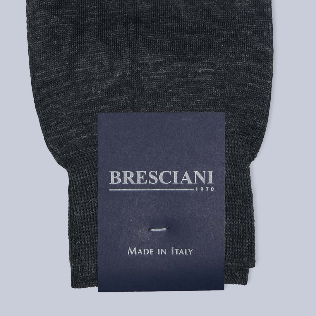 Charcoal Wool Blend Ankle Length Socks