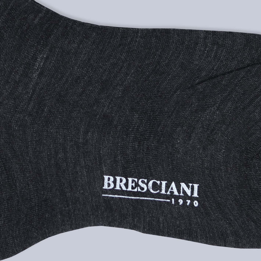Charcoal Wool Blend Over The Calf Socks