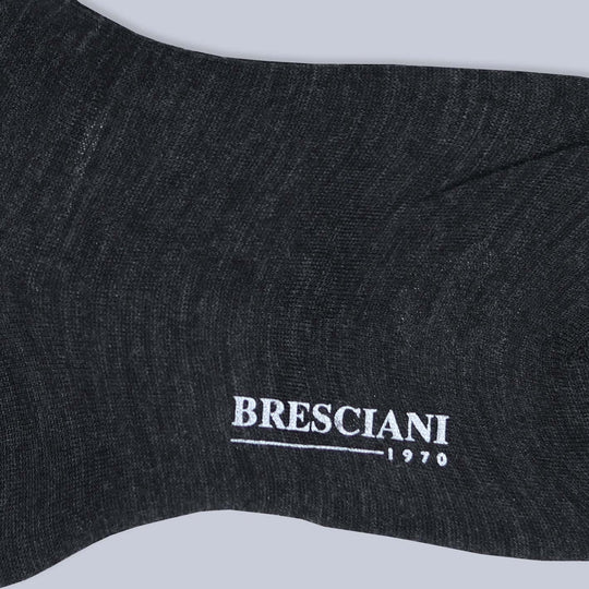 Charcoal Wool Blend Over The Calf Socks