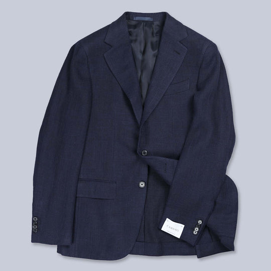 Dark Blue Heavy Linen Cotton Blazer