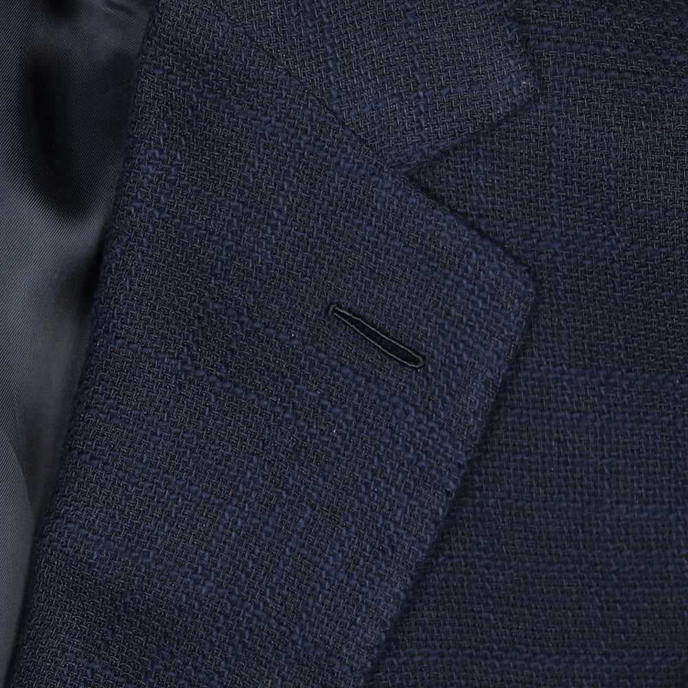 Dark Blue Heavy Linen Cotton Blazer