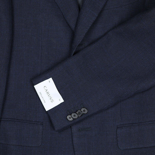 Dark Blue Heavy Linen Cotton Blazer
