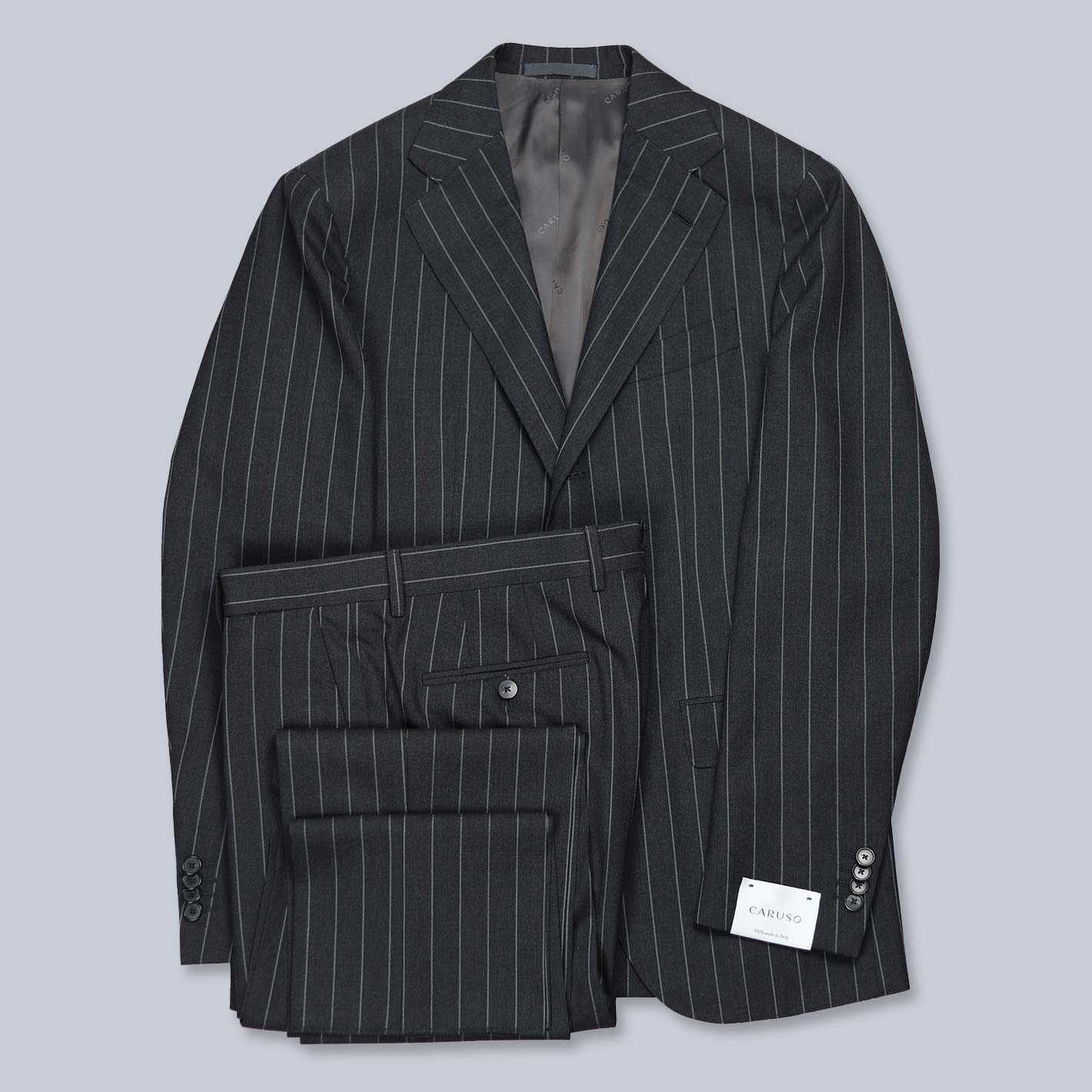 Grey Pinstripe Lightweight Wool Suit Lund Lund