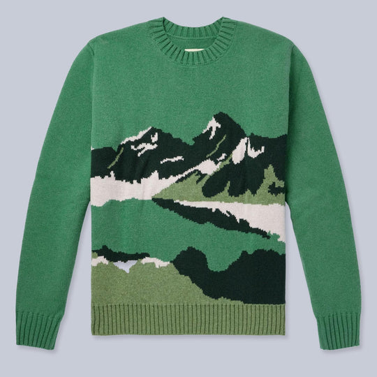 Green Wool Mountain Sweater