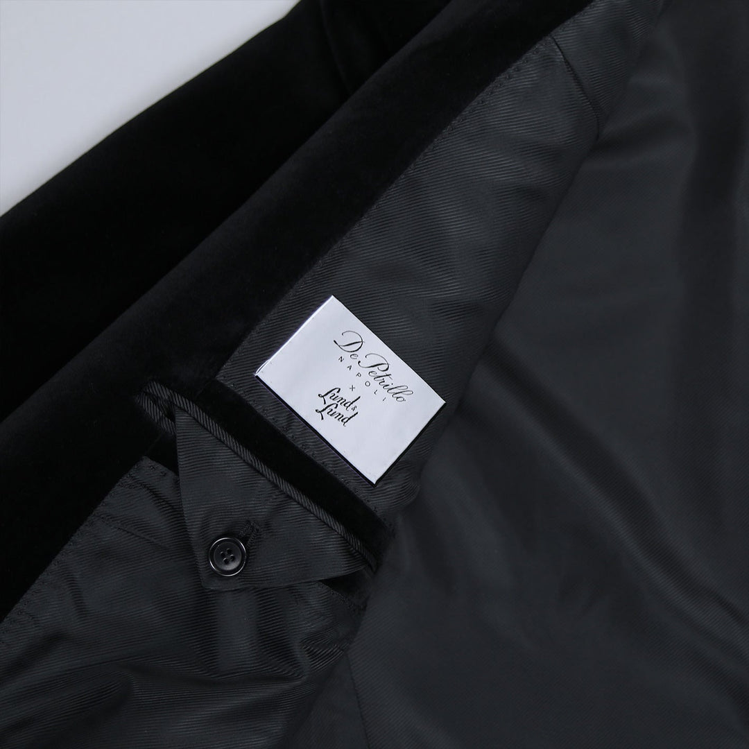 Black Velvet Peak Lapel Dinner Jacket