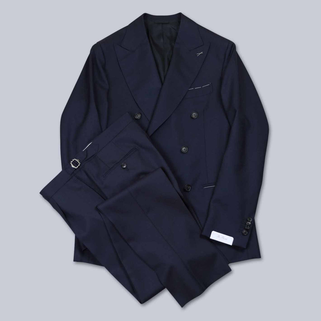 Navy Lightweight Virgin Wool Double-Breasted Suit