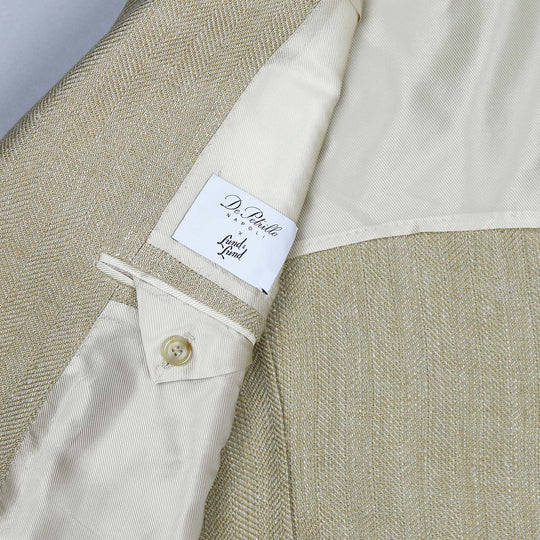 Wheat Herringbone Heavy Linen Blazer