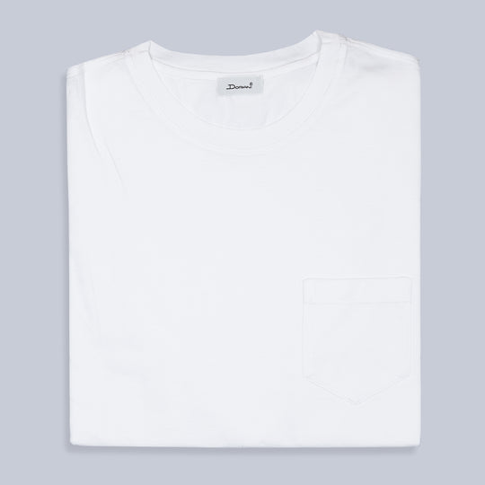 White Chest Pocket Cotton T-shirt