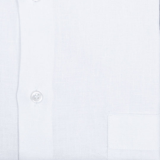 White Linen Short Sleeve Shirt