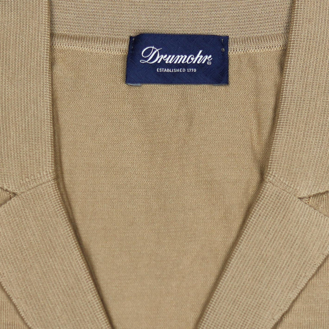 Beige Long Sleeve Knitted Resort Shirt