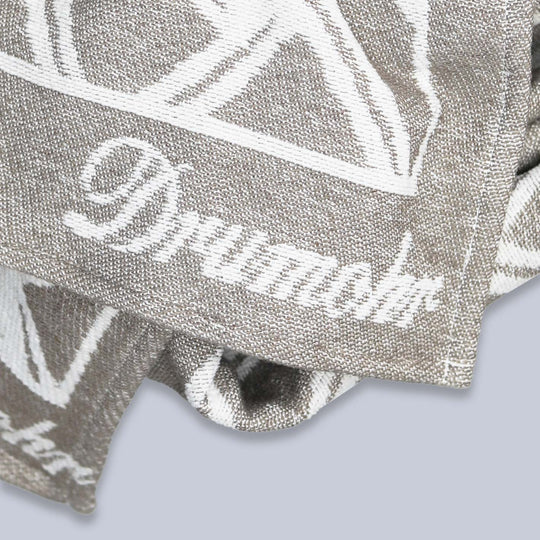 Beige White Patterned Beach Towel