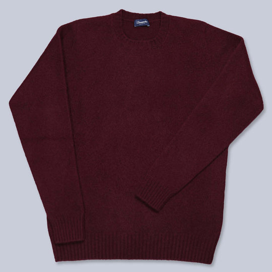 Burgundy Boiled Lambswool Sweater