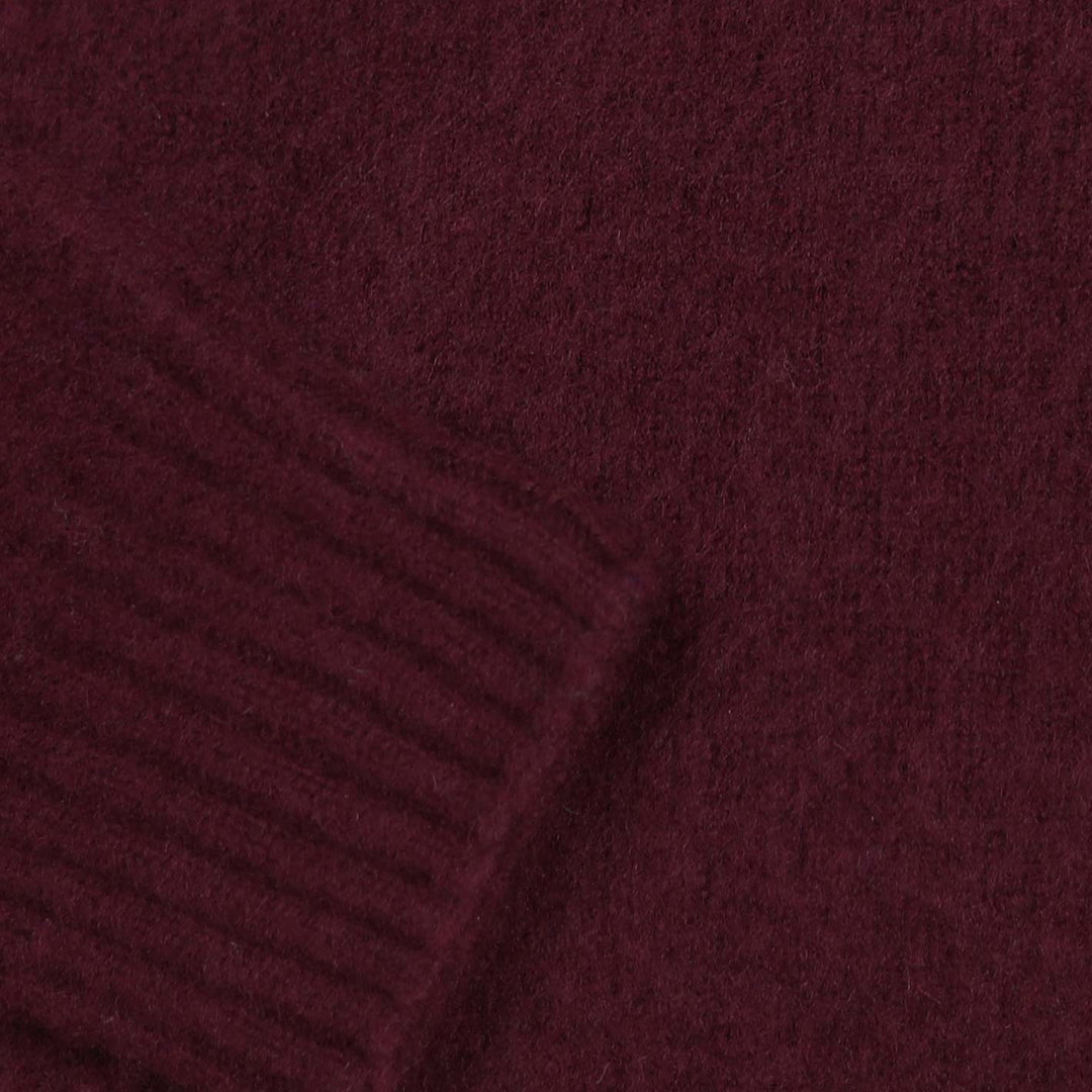 Burgundy Boiled Lambswool Sweater