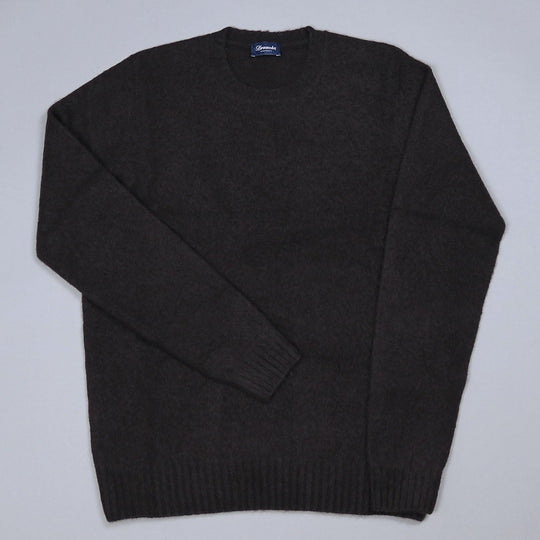 Dark Brown Boiled Lambswool Sweater