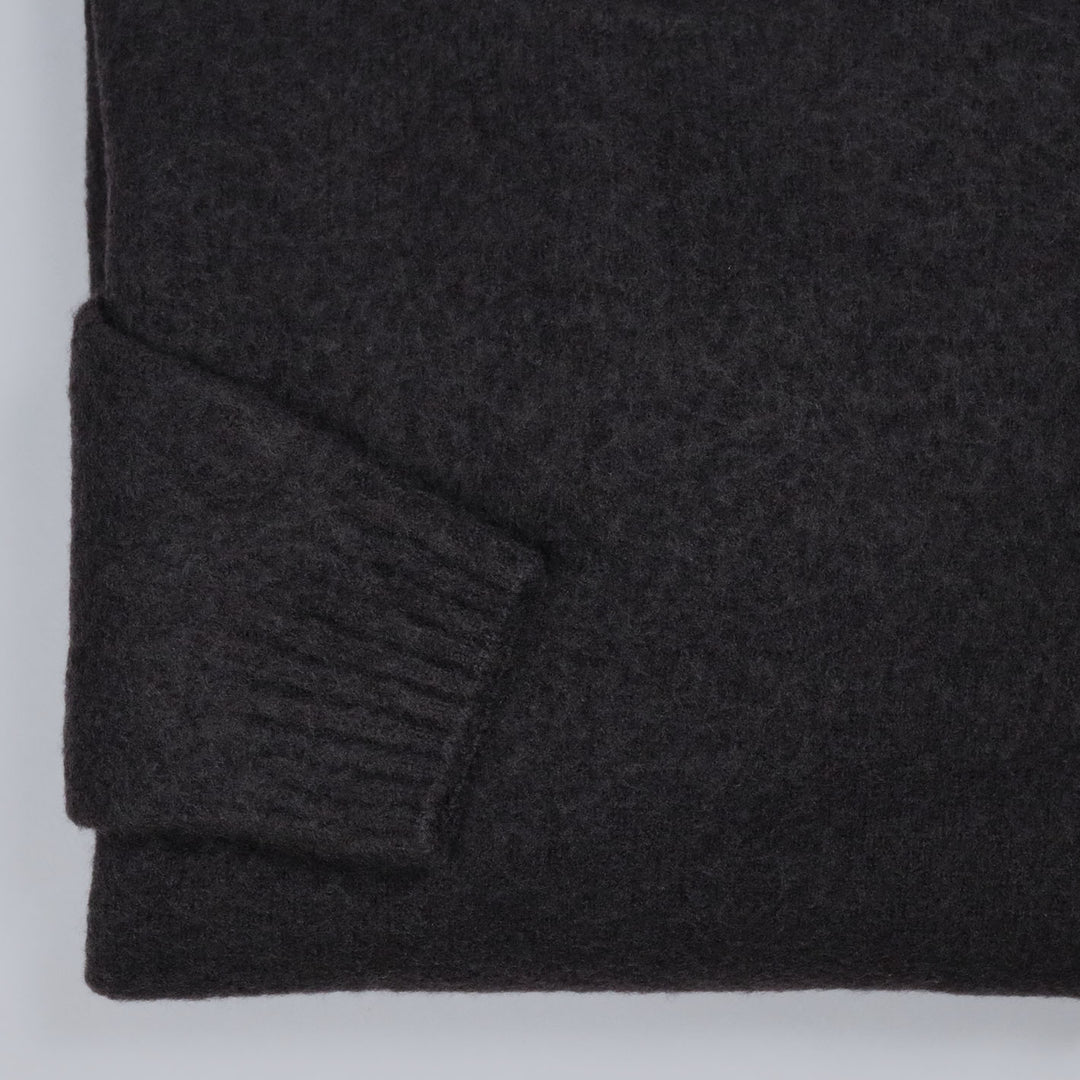 Dark Brown Boiled Lambswool Sweater