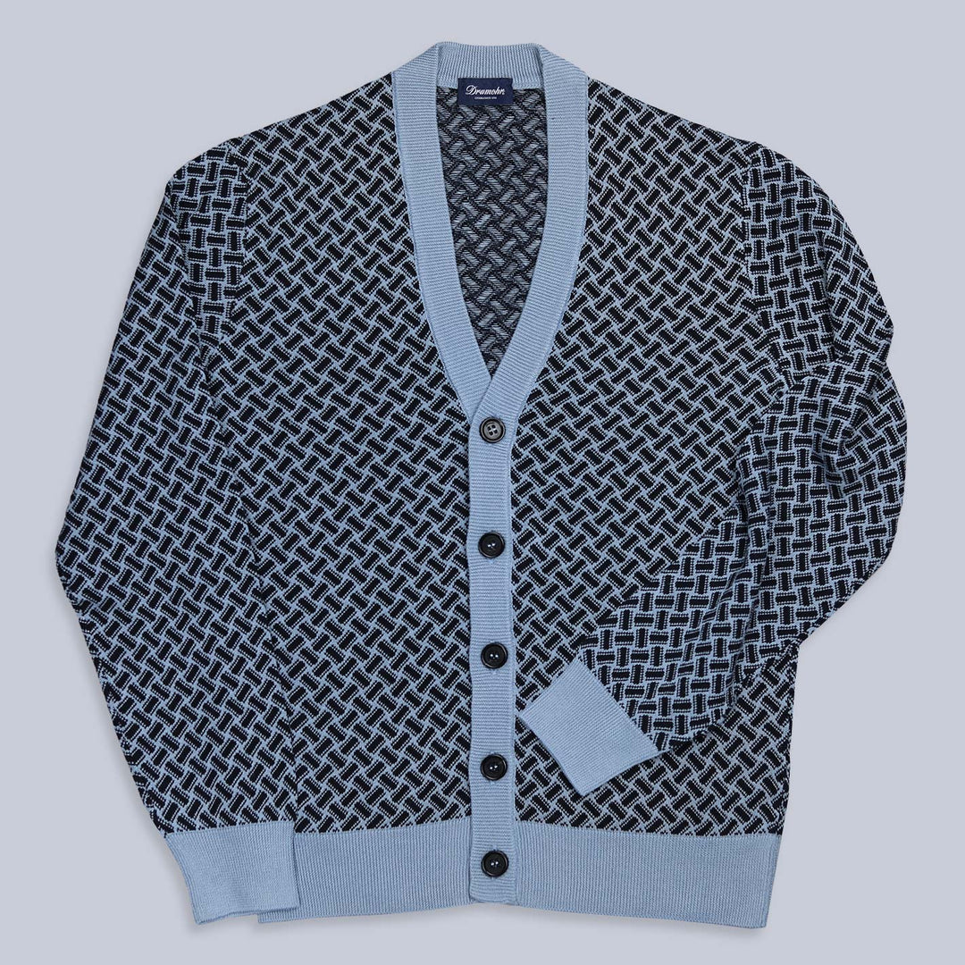 Navy Blue Cotton Linen Cardigan