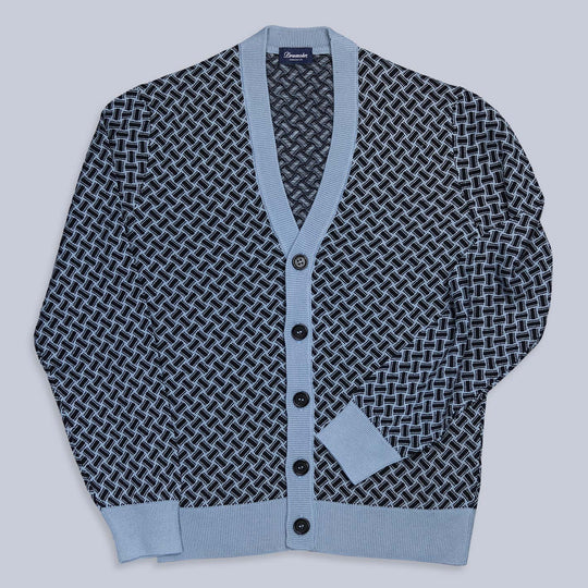 Navy Blue Cotton Linen Cardigan
