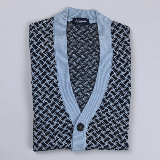 Navy Blue Cotton Linen Cardigan