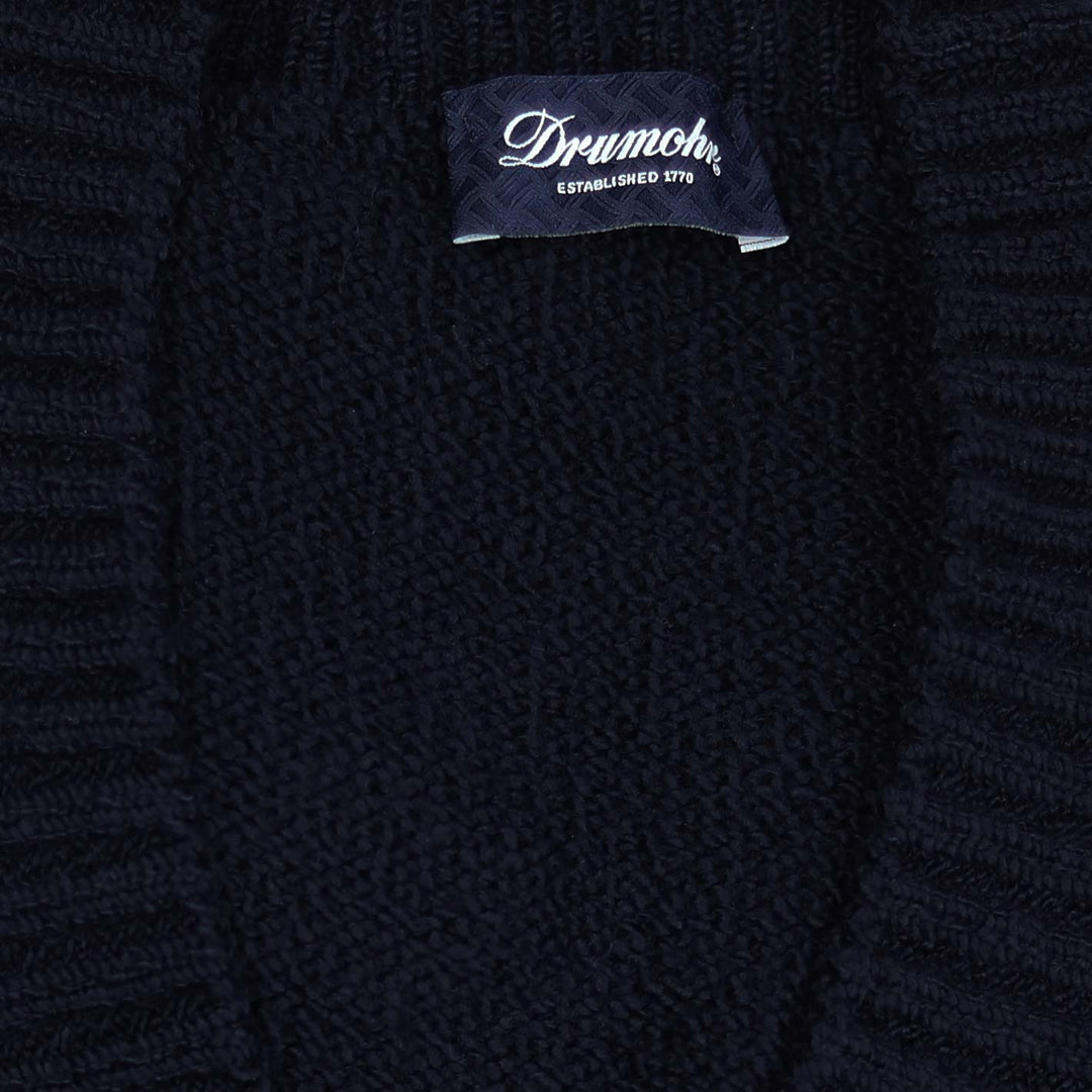 Navy Grandpa Cotton Cardigan