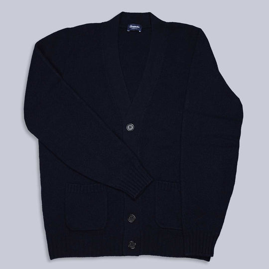 Navy Lambswool Cardigan