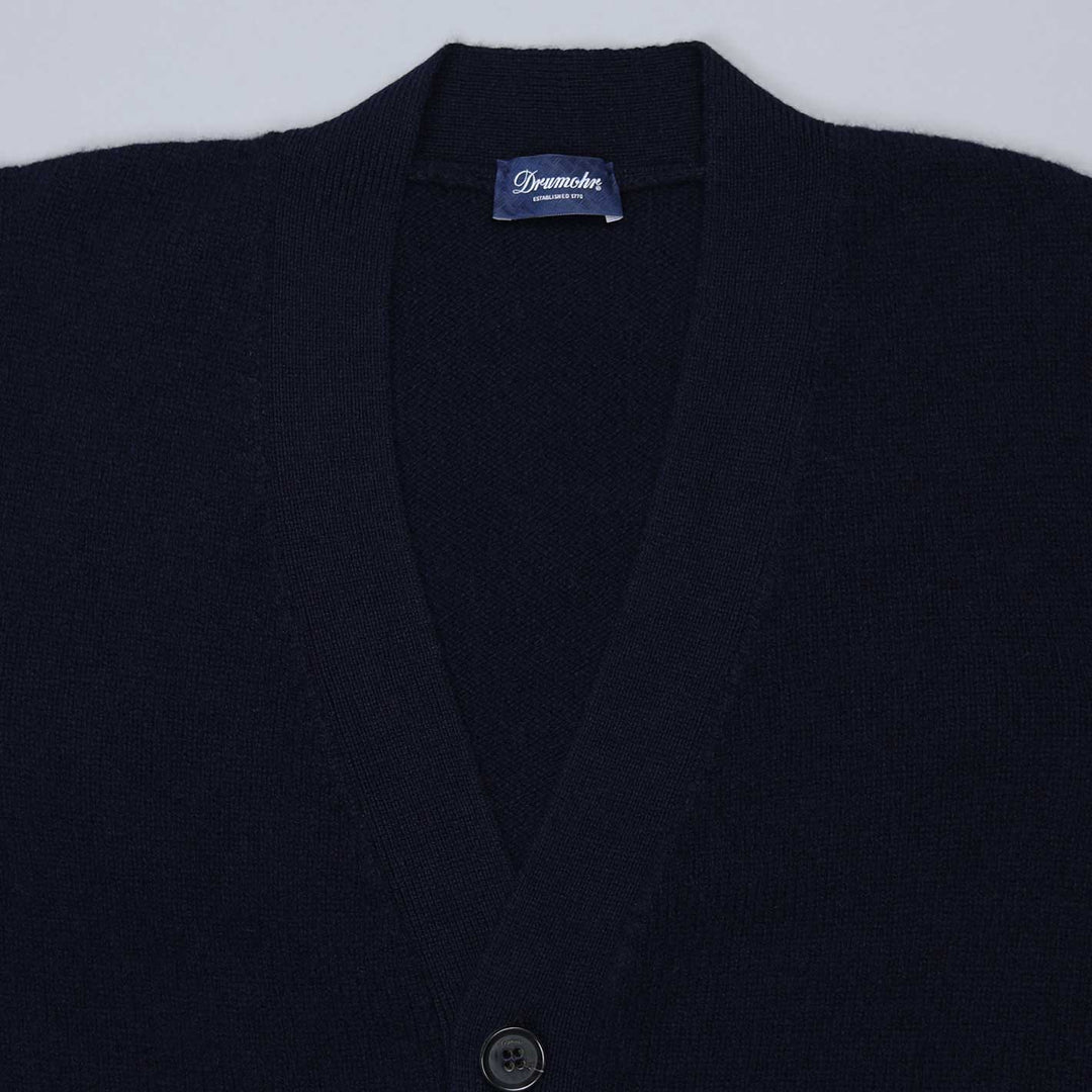 Navy Lambswool Cardigan