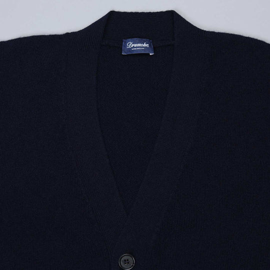 Navy Lambswool Cardigan
