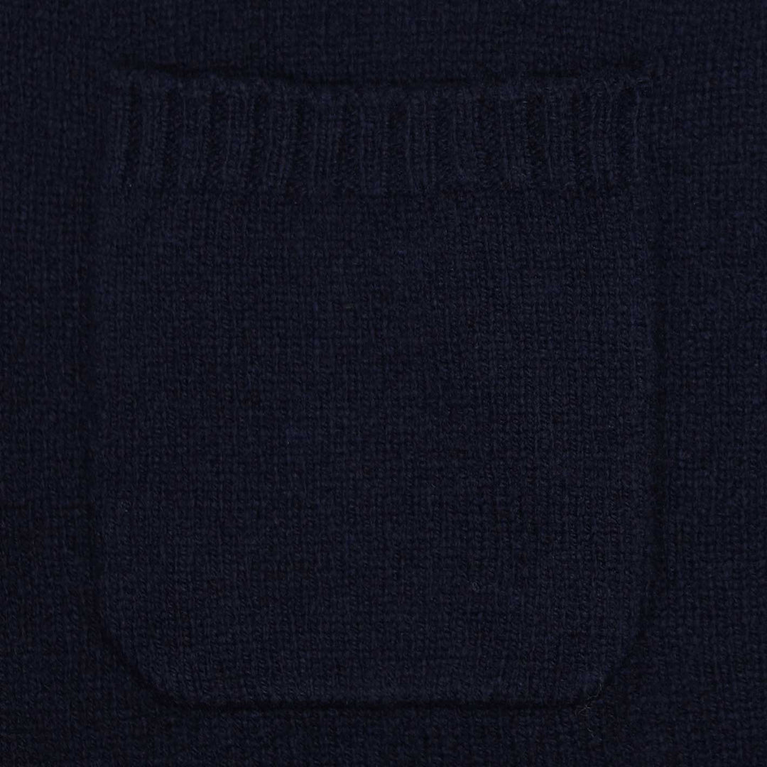 Navy Lambswool Cardigan