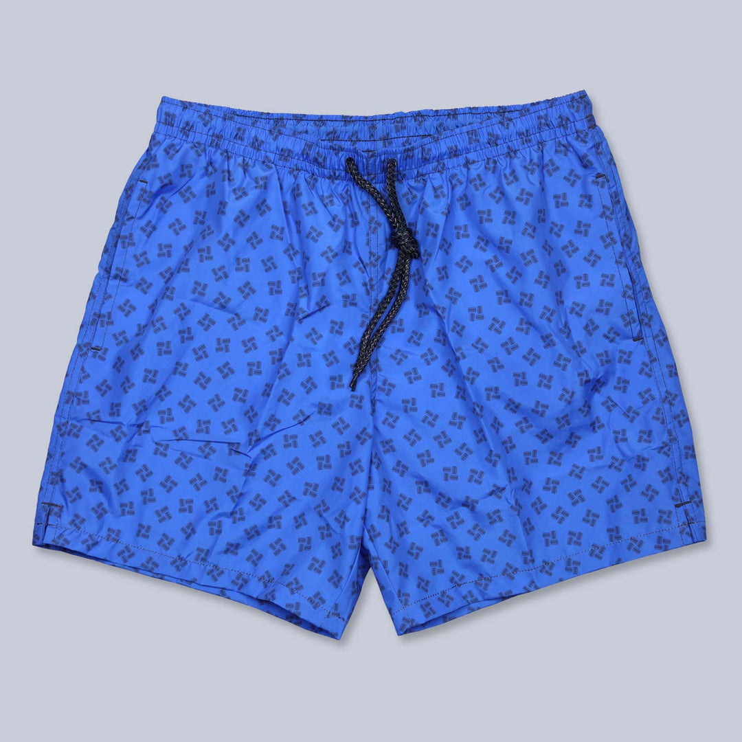 Royal Blue Printed Swim Shorts