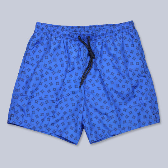 Royal Blue Printed Swim Shorts
