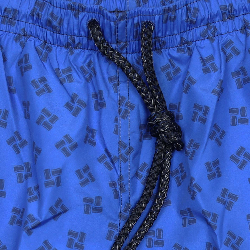 Royal Blue Printed Swim Shorts