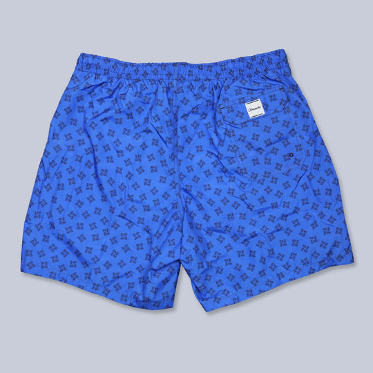 Royal Blue Printed Swim Shorts