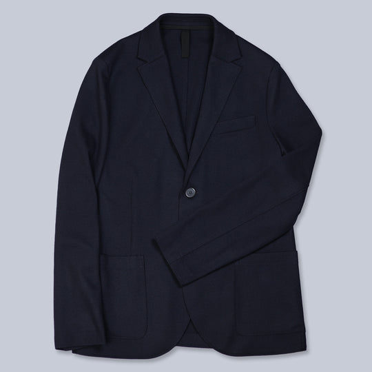 Navy Superfine Merino Wool Blazer
