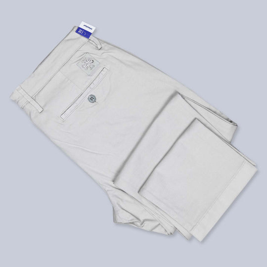 Beige Cotton Lyocell Trousers