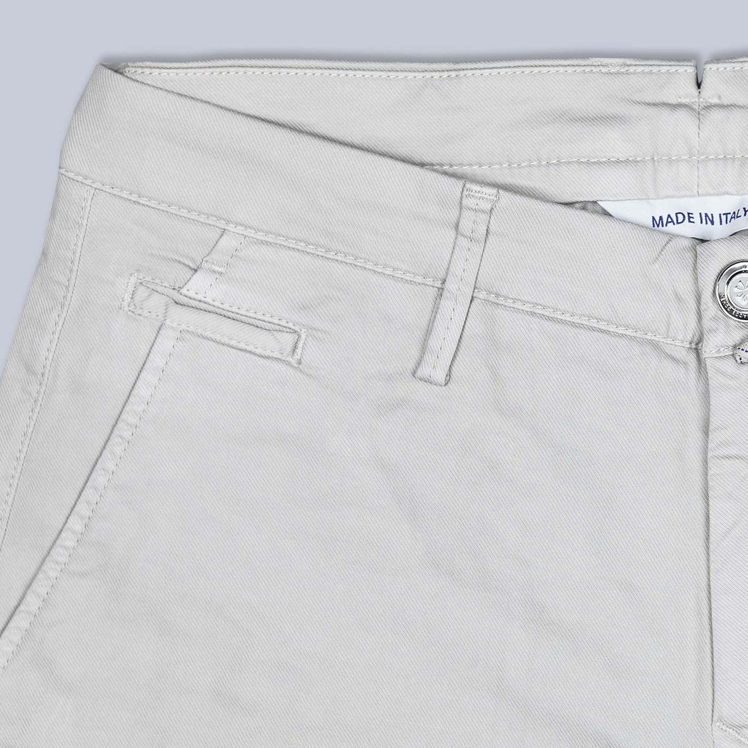Beige Cotton Lyocell Trousers
