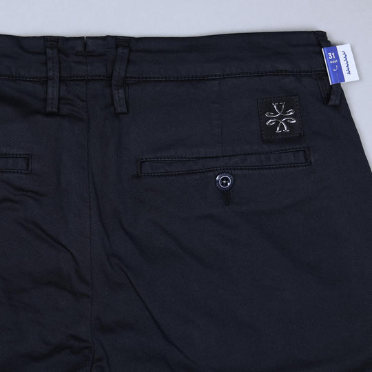 Navy Cotton Lyocell Trousers