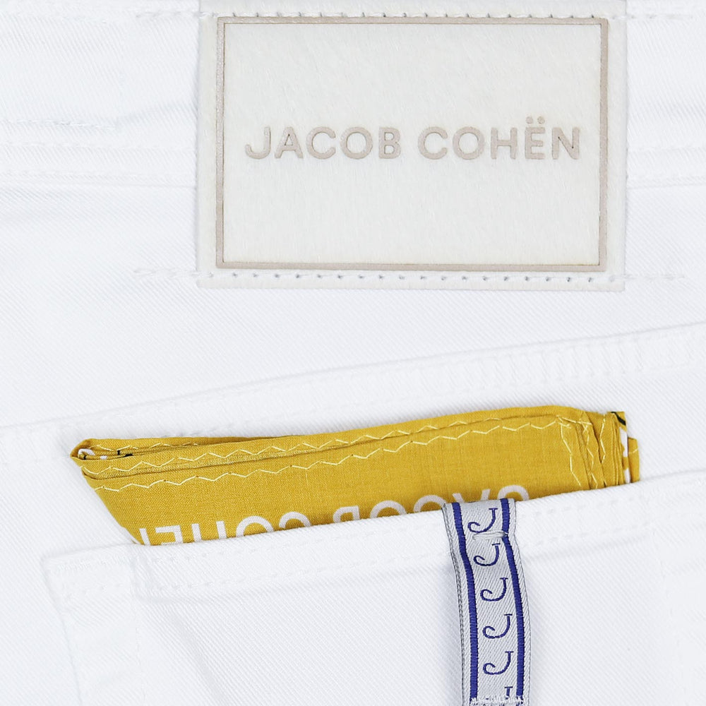 White Denim Slim Fit Trousers