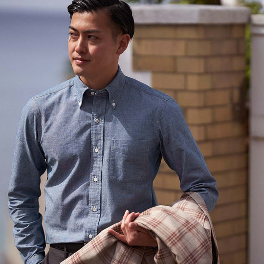 Blue Chambray Button Down Shirt