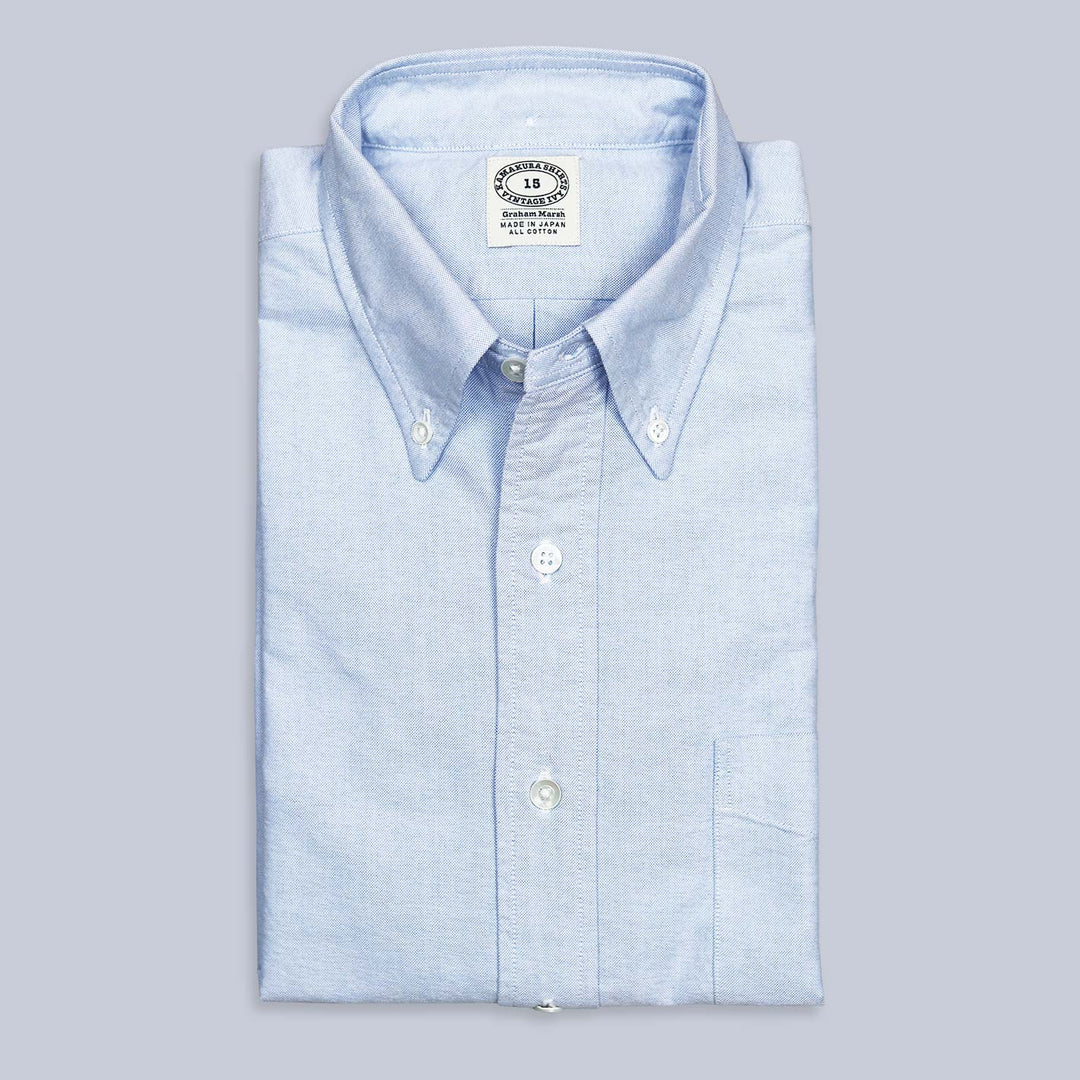 Light Blue Washed Oxford Button Down Shirt