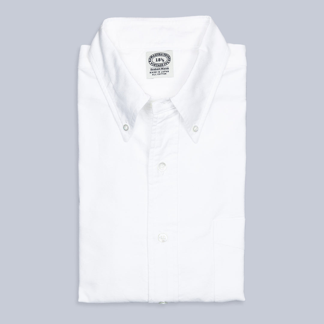 White Washed Oxford Button Down Shirt