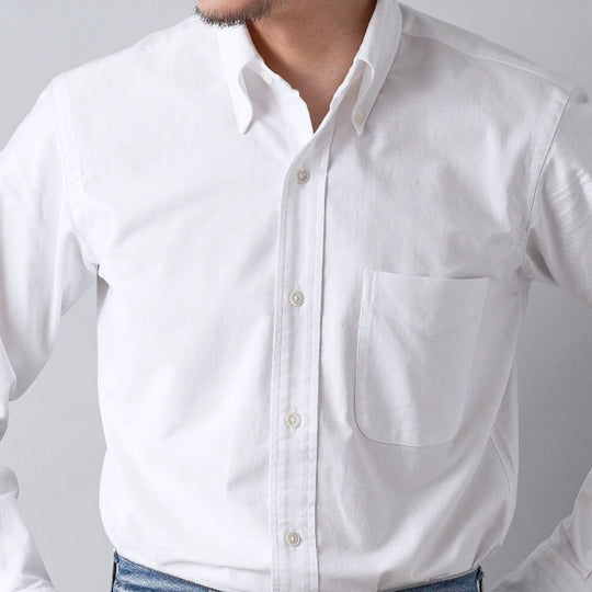 White Washed Oxford Button Down Shirt