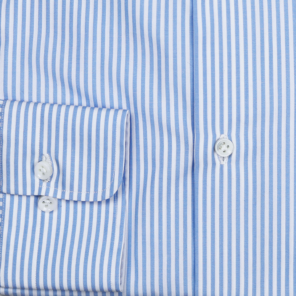 Blue White Bengal Striped Cutaway Shirt