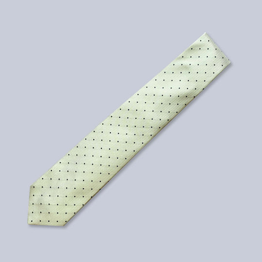 Light Green Polka Dot Silk Tie