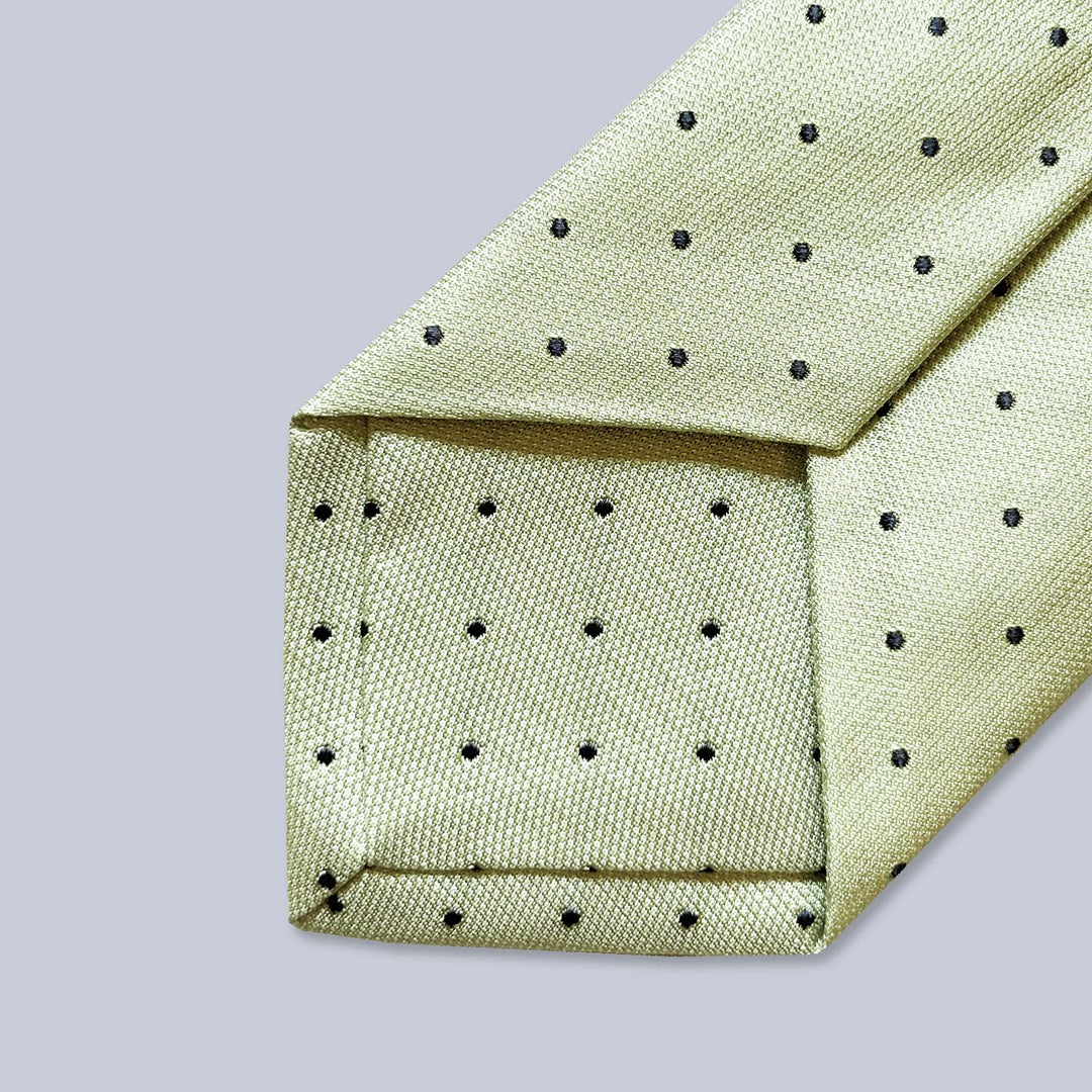 Light Green Polka Dot Silk Tie
