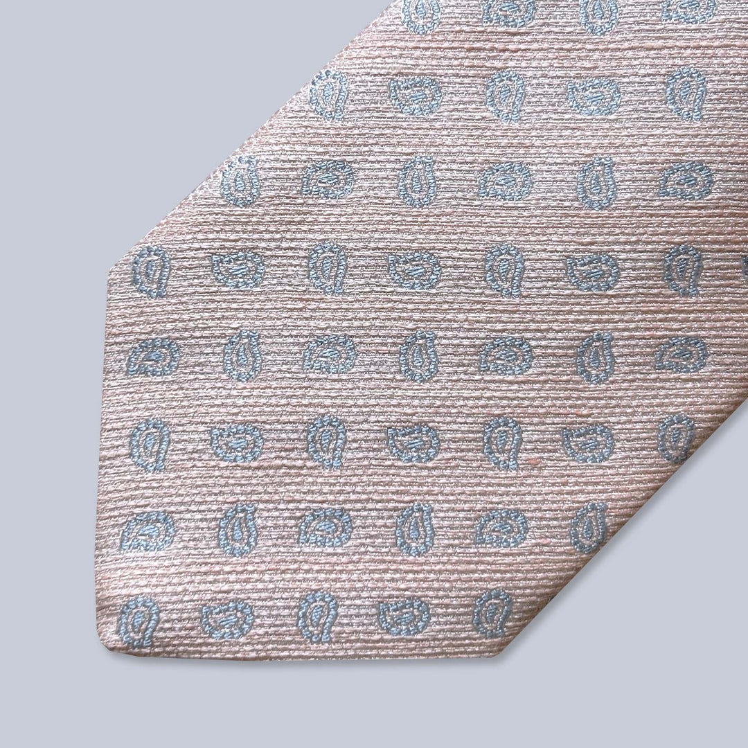 Light Pink Paisley Silk Tie
