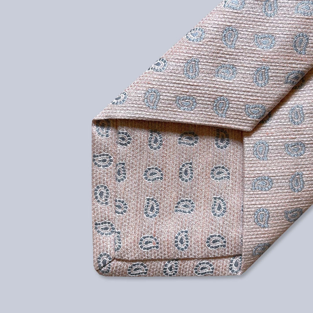 Light Pink Paisley Silk Tie