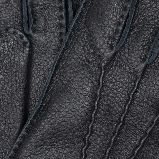 Black Deer Skin Cashmere Lined Gloves